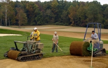 Golf Course; Big Roll Sod Installation